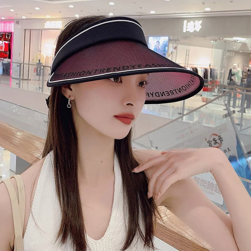Wholesale Cotton Polyester UV Resistant Large Eave Hollow Top Hat